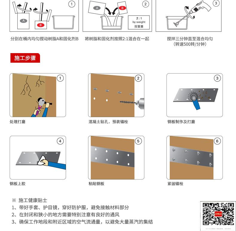 包钢石景山粘钢加固施工过程